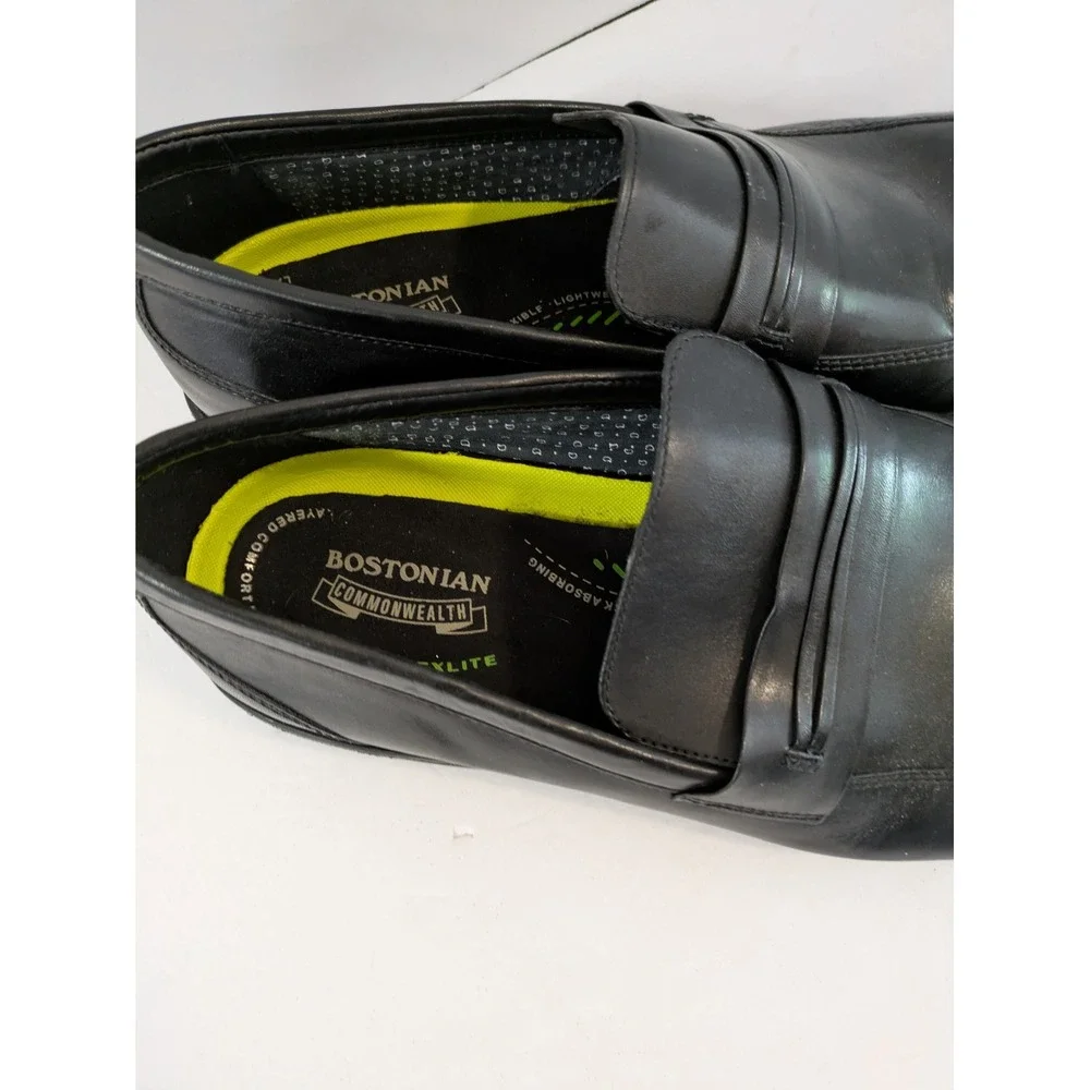 Bostonian Commonwealth Flexlite Black Leather Penny Loafers Mens 13 M Slip On